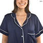 Pijama Azul Marino Pantalón Mujer