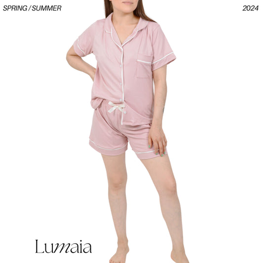 Pijama Short Rosa Palo