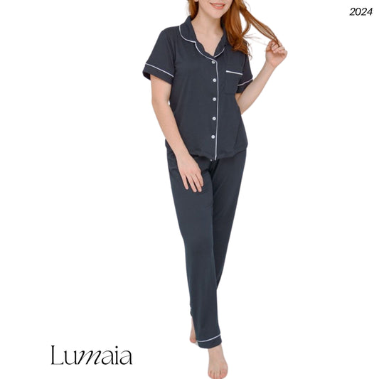Pijama Azul Marino Pantalón Mujer